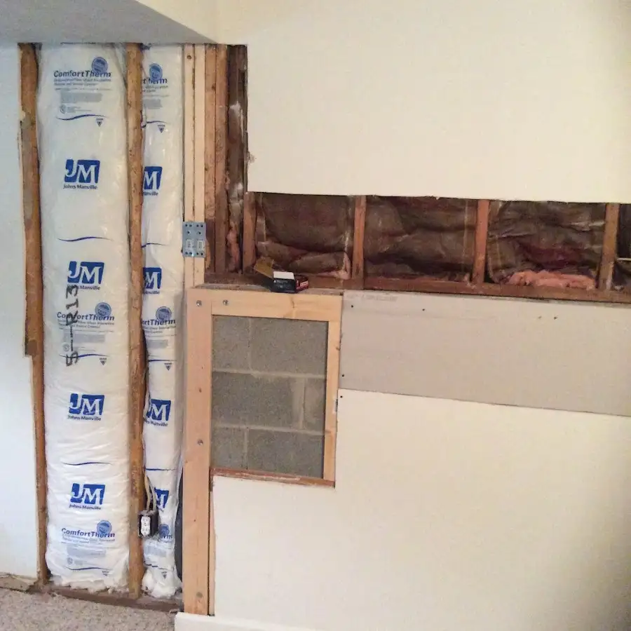 Wall insulation replacement during Structural Drying in South Hadley